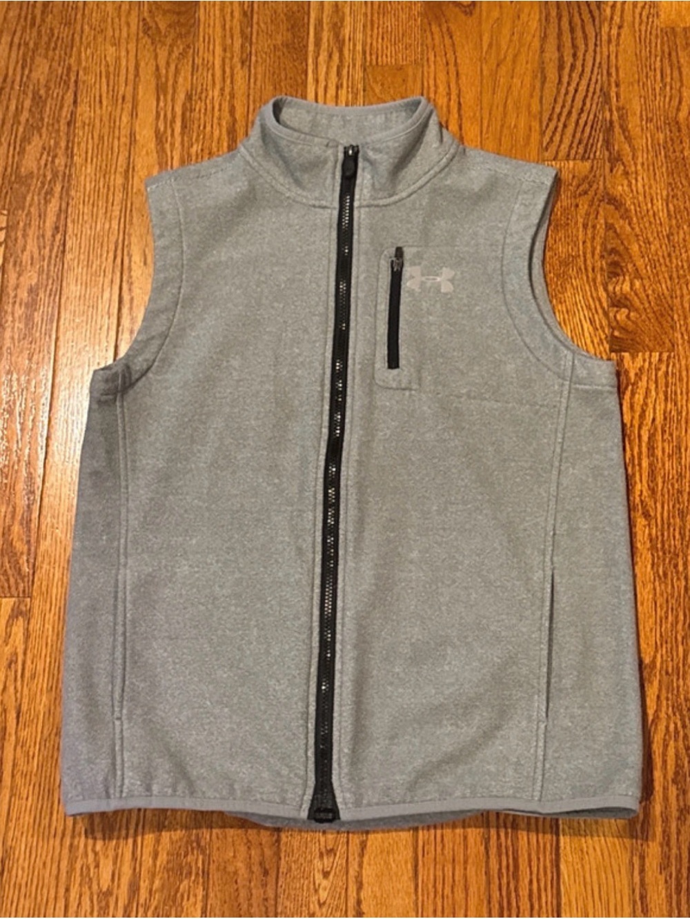 Under Armour Boys' YXL Gray Fleece Vest - Full-Zip
